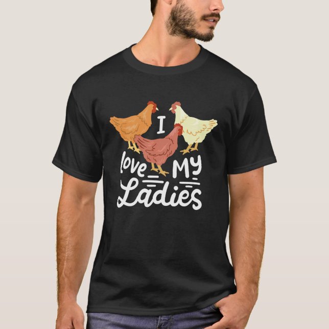 Camiseta Grandes Criadores de Pollos Amo a Mis Señoras (Anverso)