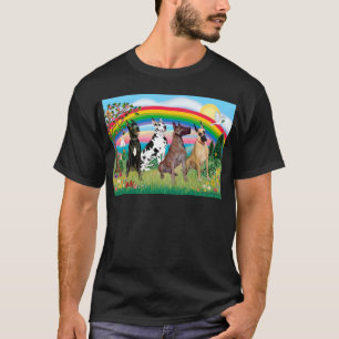 Camiseta Grandes daneses (cuatro) - Brillante arcoiris