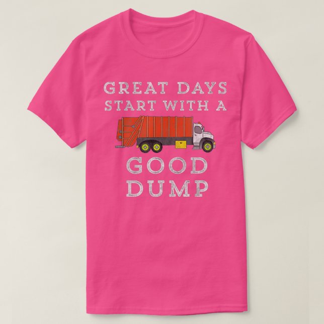 Camiseta Grandes Días Comienzan Con Buen Funn De Camión Bas (Diseño del anverso)