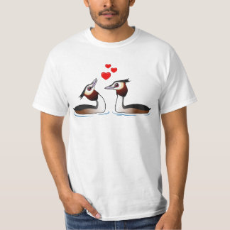 Camiseta Grandes Grebes con cresta en amor