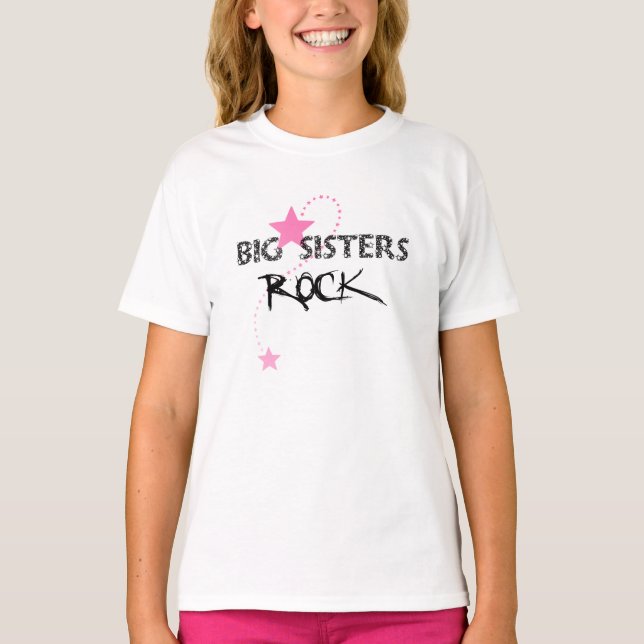 Camiseta Grandes Hermanas Rock Pink Tee (Anverso)