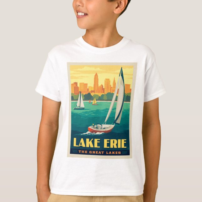 Camiseta Grandes Lagos | Lago Erie (Anverso)