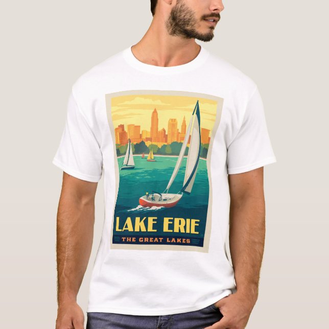 Camiseta Grandes Lagos | Lago Erie (Anverso)