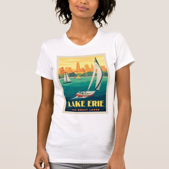 Camiseta Grandes Lagos | Lago Erie (Anverso)