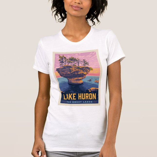 Camiseta Grandes Lagos | Lago Huron (Anverso)