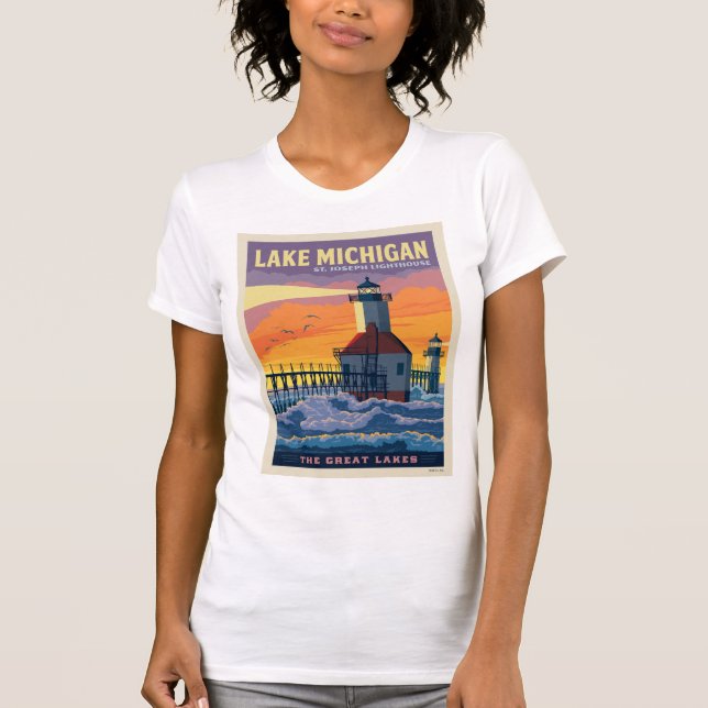 Camiseta Grandes Lagos | Lago Michigan (Anverso)