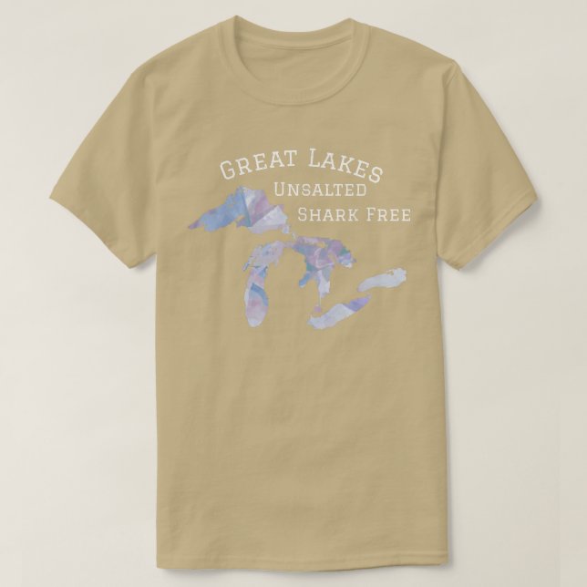 Camiseta Grandes lagos libres de sal de tiburón (Diseño del anverso)
