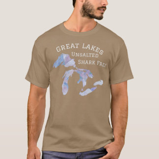 Camiseta Grandes lagos libres de sal de tiburón
