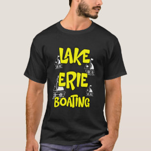 Camiseta Grandes Lagos Pesca y Navegación en el Lago Erie  