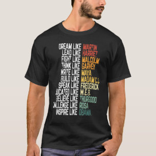 Camiseta Grandes líderes afroamericanos de historia negra 