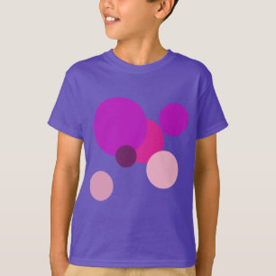 Camiseta Grandes lunares de los 70 en púrpura