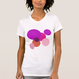 Camiseta Grandes lunares de los 70 en púrpura