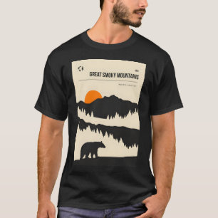 Camiseta Grandes Montañas Ahumadas Viajes Retro Mínimo Vint