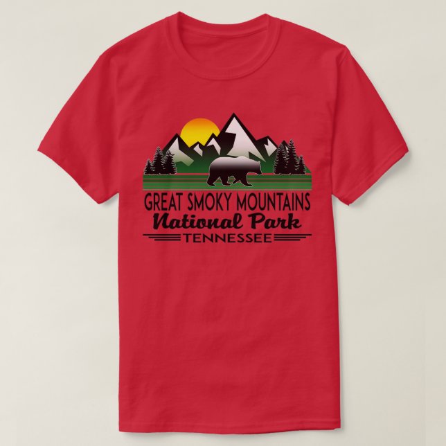 CAMISETA GRANDES MONTAÑAS DE HUMOR PARQUE NACIONAL TENNESSE (Diseño del anverso)