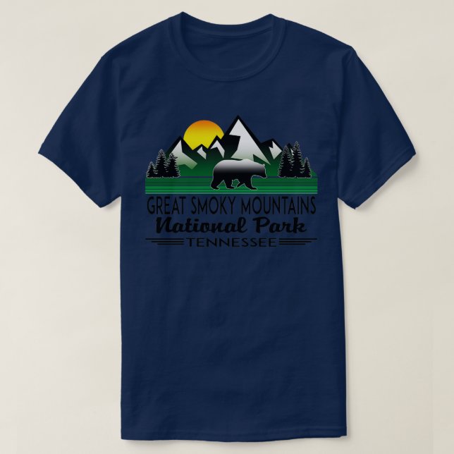 CAMISETA GRANDES MONTAÑAS DE HUMOR PARQUE NACIONAL TENNESSE (Diseño del anverso)