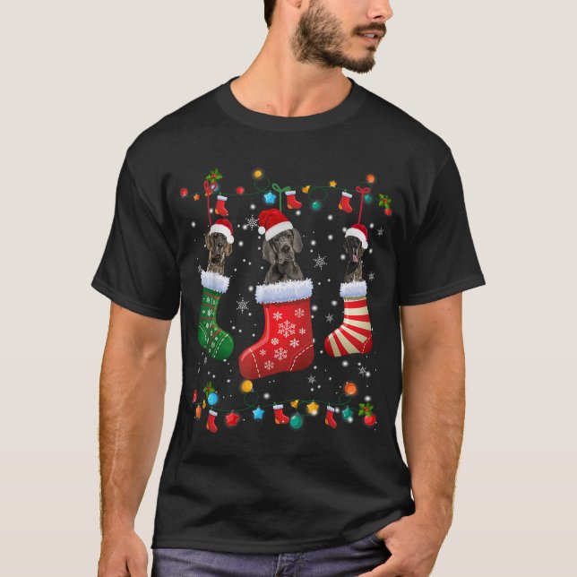 Camiseta Grandes Navidades de daneses se dan cuenta de la g (Anverso)