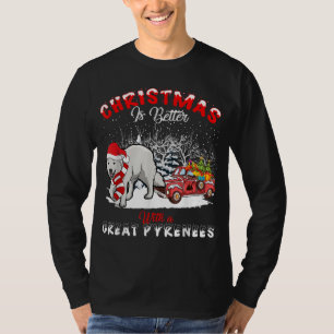 Camiseta Grandes Navidades De Perro De Los Pirineos Mejor L