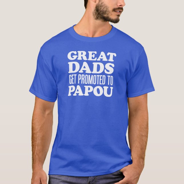 Camiseta Grandes papás promovidos a Papou (Anverso)