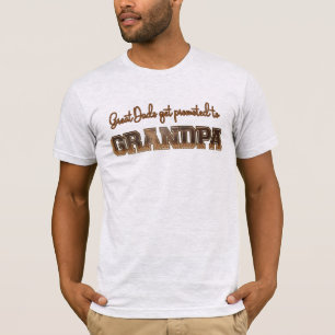 Camiseta Grandes Papás Son Ascendidos a Abuelo de Cuero Est