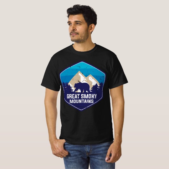 Camiseta Grandes parques nacionales de montañas humeantes c (Anverso completo)