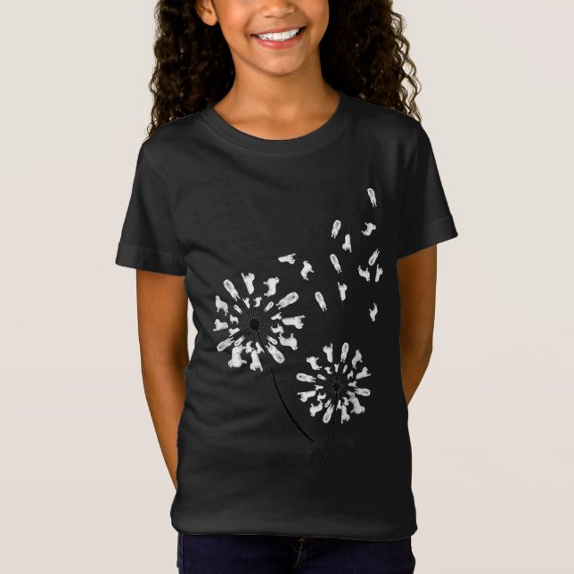 Camiseta Grandes pirenas Flores Flores Flores Dandelion Div (Anverso)
