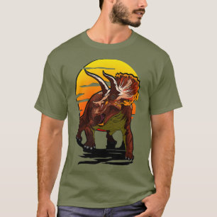 Camiseta Grandes Triceratops Dinosaurios Herbivores para fa