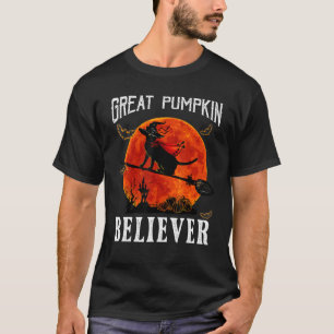 Camiseta Grandioso creyente de calabaza Gato Negro Murciéla