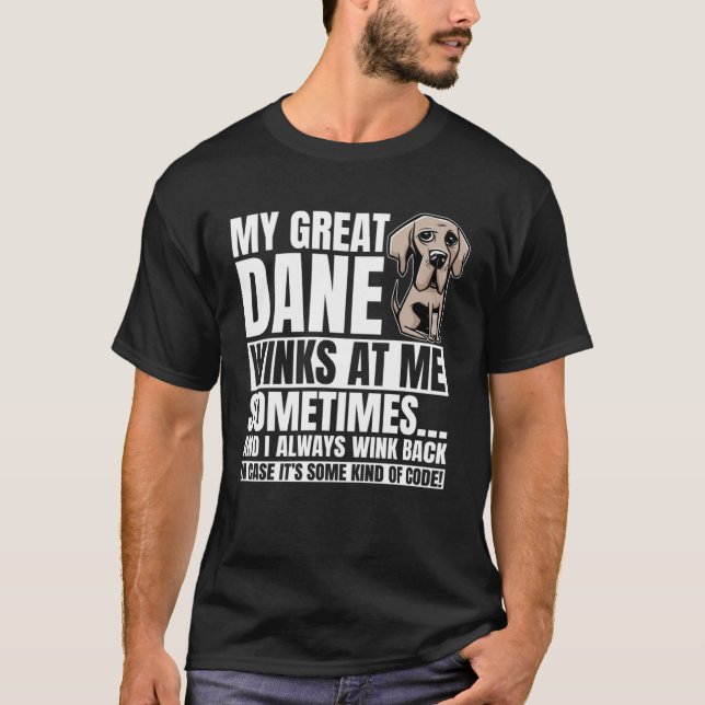 Camiseta Grandioso danés Winks Gentle Dog Fur Parent Mast A (Anverso)