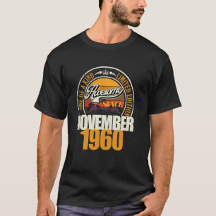 Camiseta Grandioso desde noviembre de 1960 65 Cumpleaños Fr