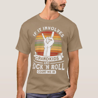 Camiseta Grandkids And Rock n Roll Rock N Roll Guitar 970
