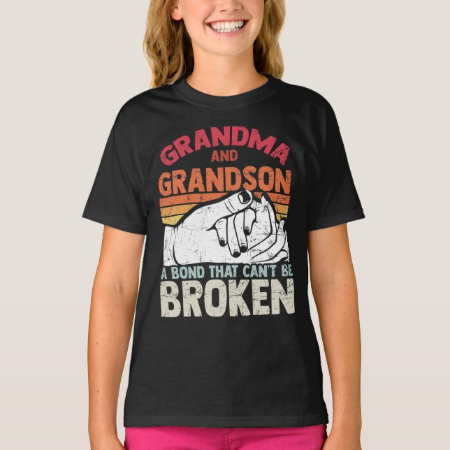 Camiseta Grandma and Grandson A Bond that Can't be Broken (Anverso)