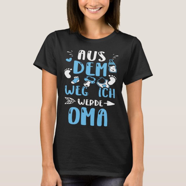 Camiseta Grandma Aus Dem Weg Ich Werde Oma  Baby Boy Saying (Anverso)