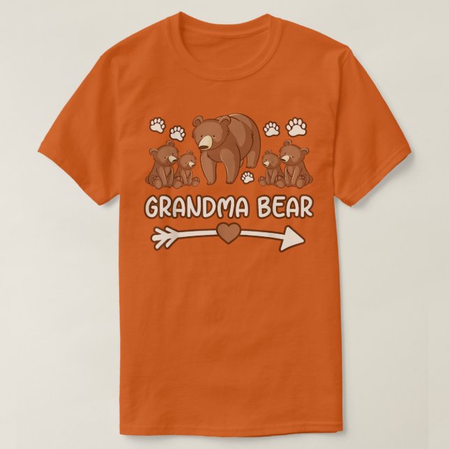 Camiseta grandma bear 4 cubs shirts, grandma bear shirt wom (Diseño del anverso)