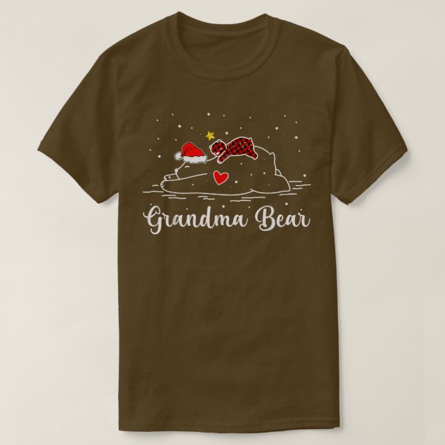 Camiseta Grandma Bear and Baby Bear Plaid Grandma Xmas Anno (Diseño del anverso)
