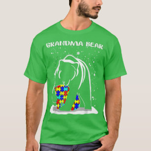 Camiseta Grandma Bear Autism Awareness Grandma Mom Women Gi