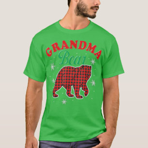 Camiseta Grandma Bear Funny Red Plaid 953
