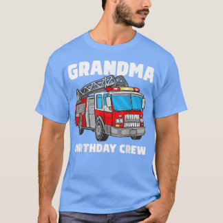 Camiseta Grandma Birthday Crew Fire Truck Firefighter Firem