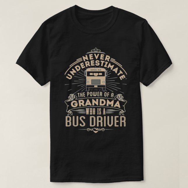 CAMISETA GRANDMA DE CONDUCTOR DE BUS (Diseño del anverso)