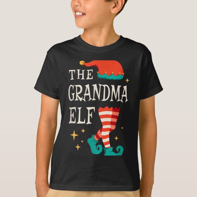 Camiseta Grandma Elf Family Matching Group Christmas Grandm (Anverso)