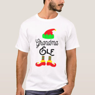 Camiseta Grandma Elf Matching Family Christmas Pajama Funny