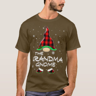 Camiseta Grandma Gnome Buffalo Plaid Matching Family Christ
