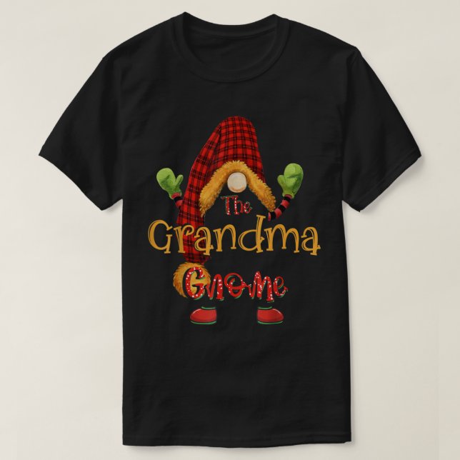 Camiseta Grandma gnome christmas pajamas matching family gr (Diseño del anverso)