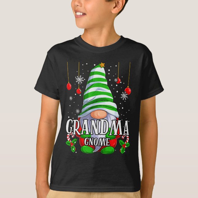 Camiseta Grandma Gnome Christmas Pajamas Matching Family Gr (Anverso)