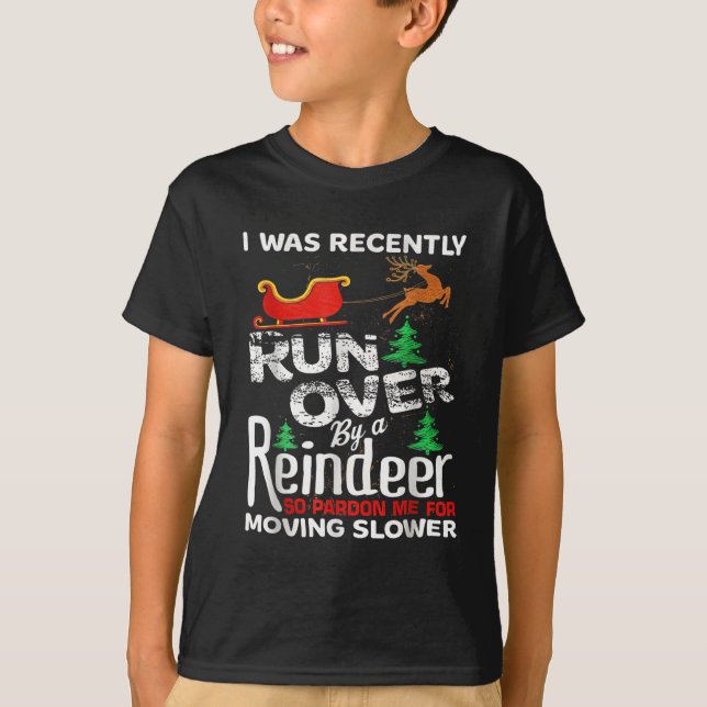 Camiseta Grandma Got Run Over By A Reindeer Christmas So Pa (Anverso)