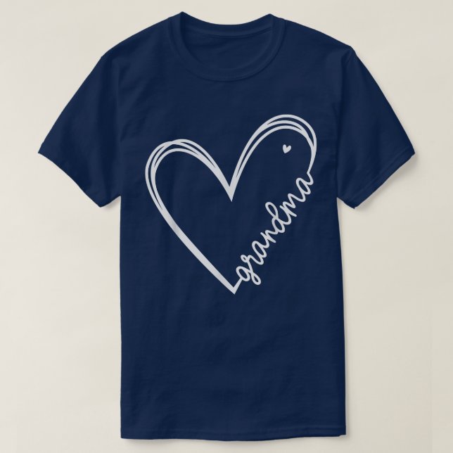 Camiseta Grandma Heart Women For Christmas Mother's Day Bir (Diseño del anverso)