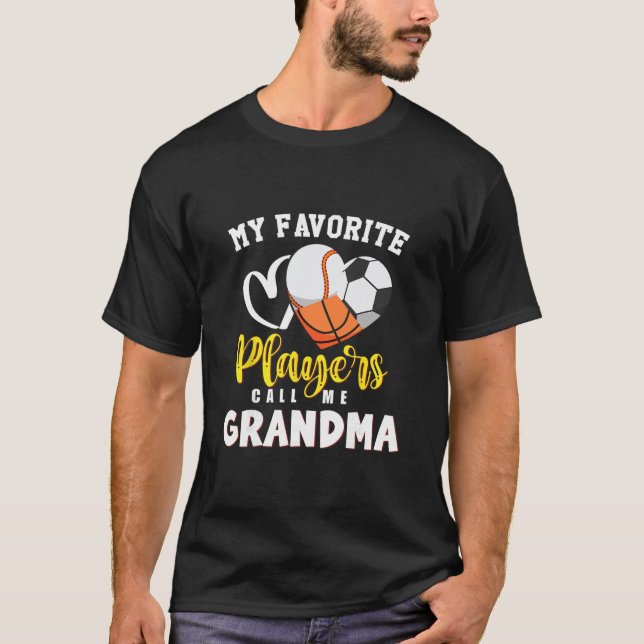 Camiseta Grandma My Favorite Sell Soccer Sketll Players Cal (Anverso)
