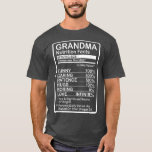 Camiseta Grandma Nutrition Facts<br><div class="desc">Grandma Nutrition Facts  .</div>
