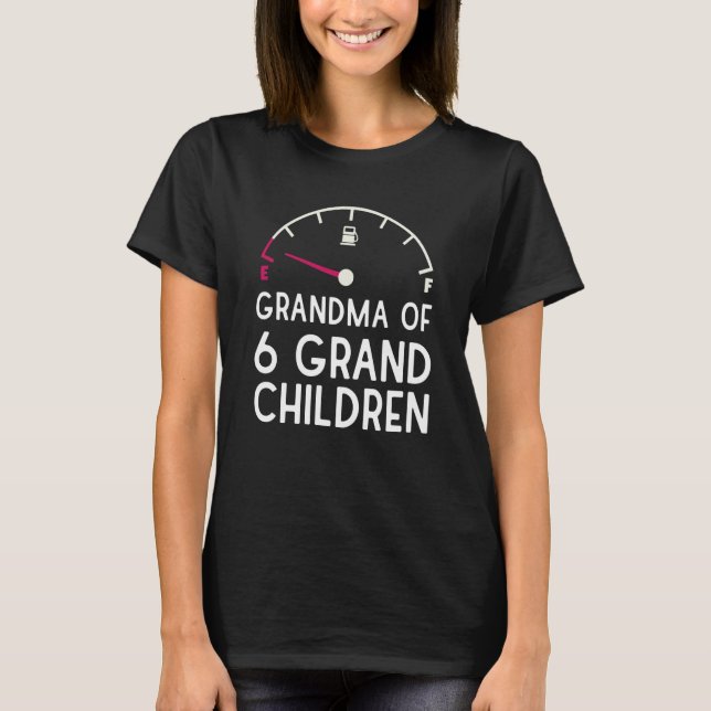 Camiseta Grandma Of 6 Kids Exhausted Children Kid Child Sar (Anverso)