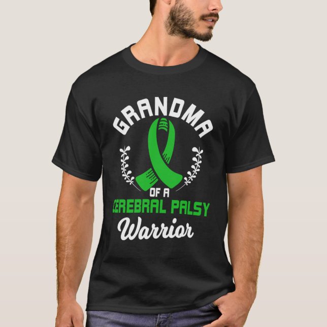 Camiseta Grandma Of A Cerebral Palsy Warrior CP Awareness R (Anverso)