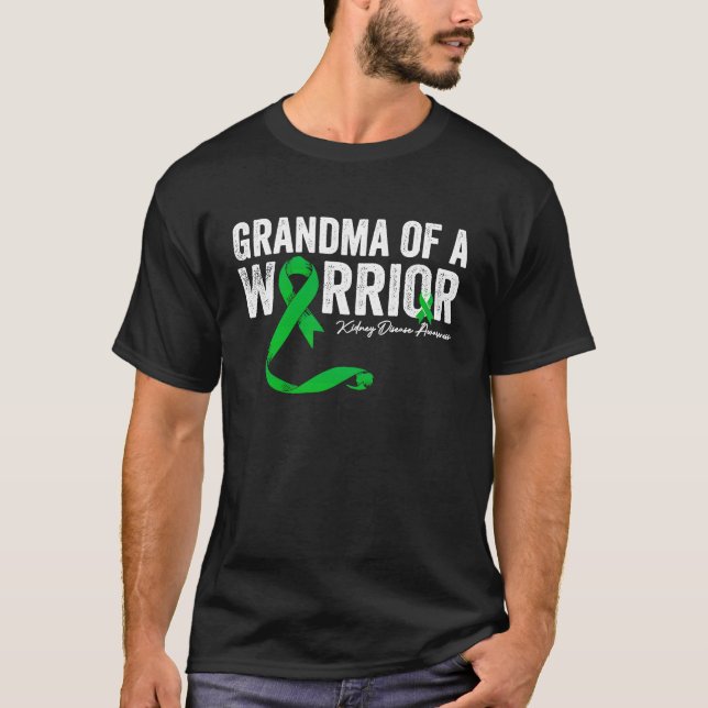 Camiseta Grandma of a Warrior Kidney Disease Awareness (Anverso)